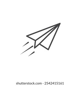 Paper plane icon Symbol mark in filled style