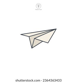 Paper Plane icon symbol vector illustration isolated on white background