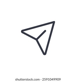 paper plane icon symbol vector sign isolated on white background illustration for graphic and web design