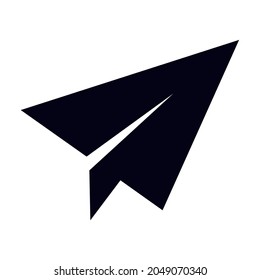 paper plane icon or telegram or message being sent