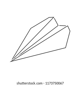 Paper plane icon. Thin line design. Vector illustration.