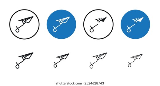Icono de plano de papel colección de arte de línea delgada