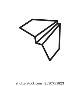 Ícone de plano de papelIlustração plana de linha fina