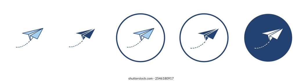 Ícone de plano de papel Linha fina isolada
