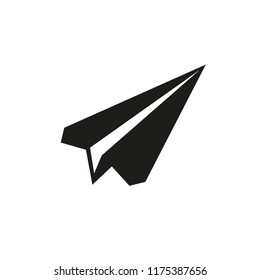 paper plane icon in trendy flat design 