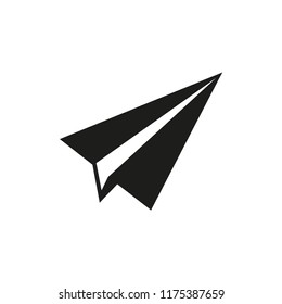 paper plane icon in trendy flat design 