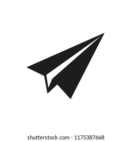 paper plane icon in trendy flat design 
