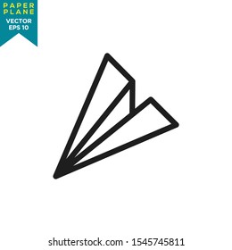paper plane icon in trendy flat style 