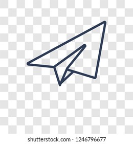 Paper plane icon. Trendy Paper plane logo concept on transparent background from Startup Strategy and Success collection