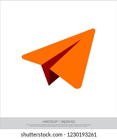 paper plane icon vector