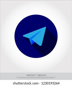 paper plane icon vector