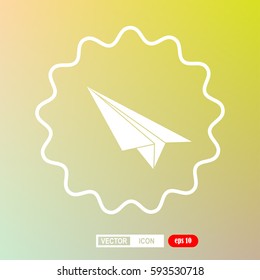paper plane, icon, vector
