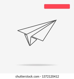 Paper plane icon. Vector concept illustration for design.