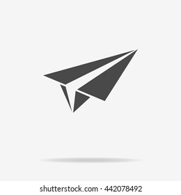 Paper plane icon. Vector concept illustration for design.
