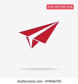 Paper plane icon. Vector concept illustration for design.