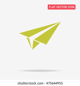 Paper plane icon. Vector concept illustration for design.