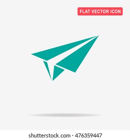 Paper plane icon. Vector concept illustration for design.