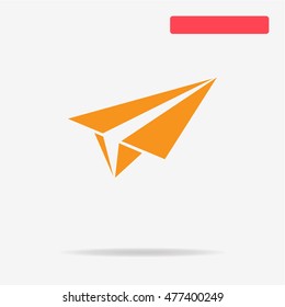 Paper plane icon. Vector concept illustration for design.