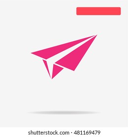 Paper plane icon. Vector concept illustration for design.