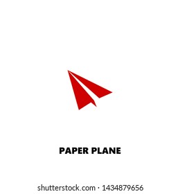 paper plane icon. paper plane vector design. sign design. red color