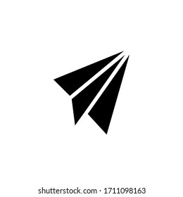 Plantilla de diseño vectorial de icono de plano de papel