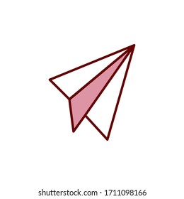 Paper plane icon vector design template