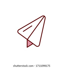 Paper plane icon vector design template