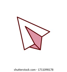 Paper plane icon vector design template