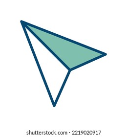 paper plane icon vector design template in white background
