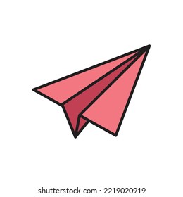 paper plane icon vector design template in white background
