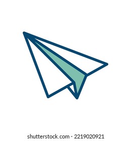 paper plane icon vector design template in white background