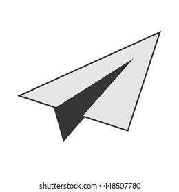 Paper plane icon, vector design