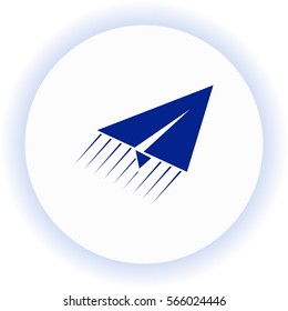 Paper plane  icon. Vector design. 