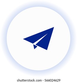Paper plane  icon. Vector design. 
