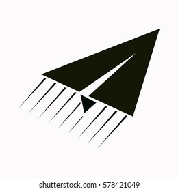 Paper plane  icon. Vector design.