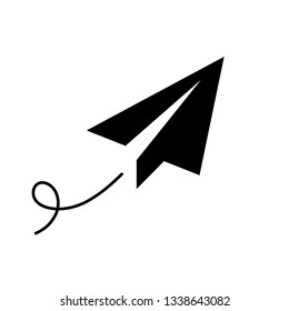 Paper plane icon. Vector illustration