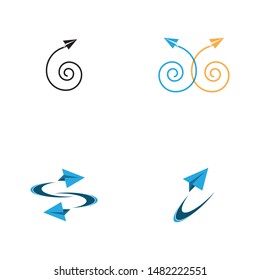 Paper plane icon vector illustration design Logo Template
