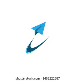 Paper plane icon vector illustration design Logo Template