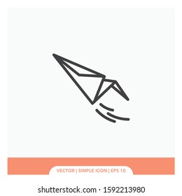 Paper plane Icon Vector Illustration