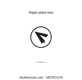Paper plane icon vector illustration graphic on background