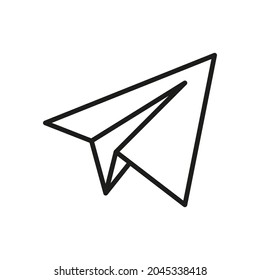 Paper plane icon. Vector illustration