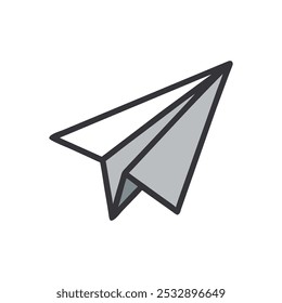 estilo de ilustração vetorial do ícone de plano de papel