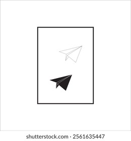 PAPER PLANE ICON VECTOR ILLUSTRATION SYMBOL DESIGN 