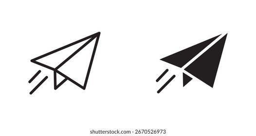 Ícone de plano de papel. Ilustração vetorial.