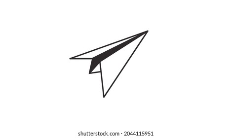 Icono de plano de papel. Icono de blanco y negro modificable aislado del vector