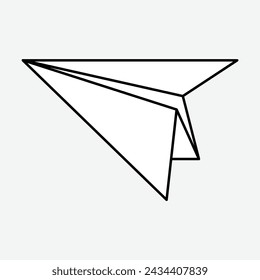 Vector de icono de plano de papel aislado sobre fondo blanco, signo de plano de papel, símbolos de línea o diseño de logotipo lineal en estilo de contorno. Ilustración vectorial. Archivo Eps 137.