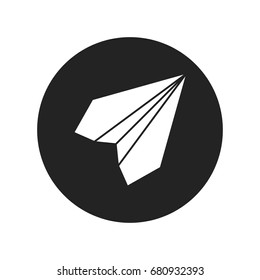 paper plane icon vector isolated