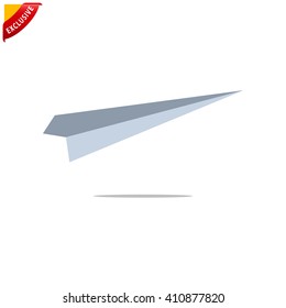 paper plane icon, vector launch icon, isolated start up sign