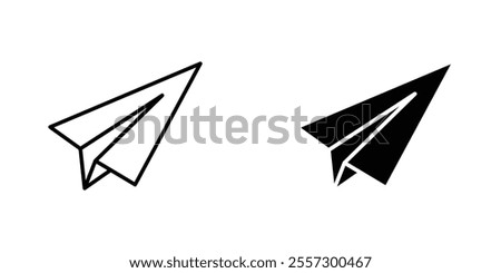 Paper plane Icon vector. liner and flat style icons set.