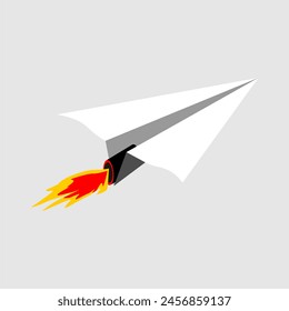 paper plane icon vector logo design